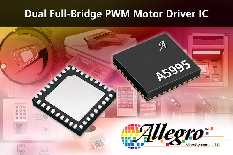 Allegro's dual full-bridge PWM motor driver IC saves PCB space